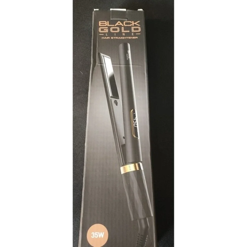 Black Gold Line Hair Straightener 35‎ W Flat Iron